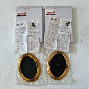 VTG Olan Mills Gold Oval Desk Picture Frames Set Of 2 for Picture Size 5x7 RARE